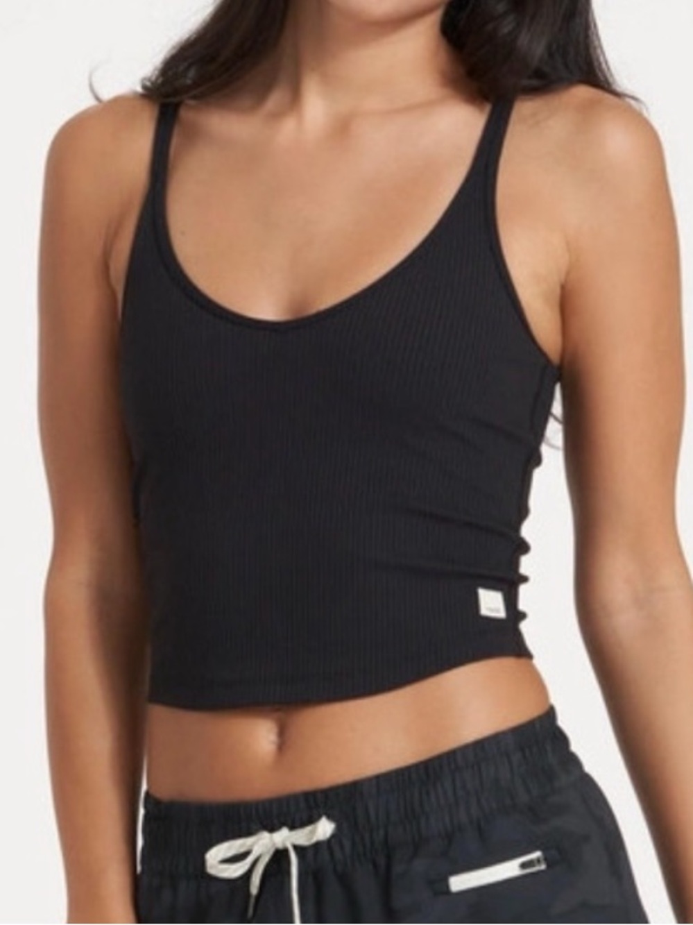 Vuori Black Double Strap Tank (M)
